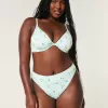 Curvy High-Leg High-Waist Ribbed Cheeky Bikini Bottom,Curvy High-Leg High-Waist Ribbed Cheeky Bikini Bottom
