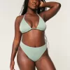Curvy High-Leg High-Waist Ribbed Cheeky Bikini Bottom,Curvy High-Leg High-Waist Ribbed Cheeky Bikini Bottom