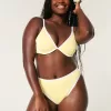 Curvy High-Leg High-Waist Ribbed Cheeky Bikini Bottom,Curvy High-Leg High-Waist Ribbed Cheeky Bikini Bottom