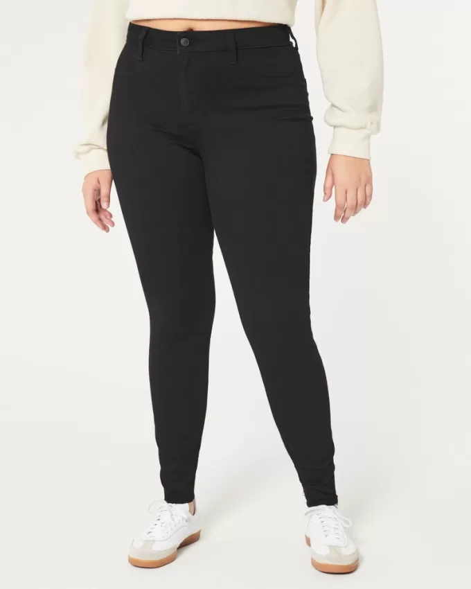 Curvy High-Rise Black Jean Leggings,Curvy High-Rise Black Jean Leggings