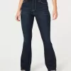 Curvy High-Rise Dark Wash Flare Jeans,Curvy High-Rise Dark Wash Flare Jeans