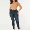 Curvy High-Rise Dark Wash Jean Leggings,Curvy High-Rise Dark Wash Jean Leggings