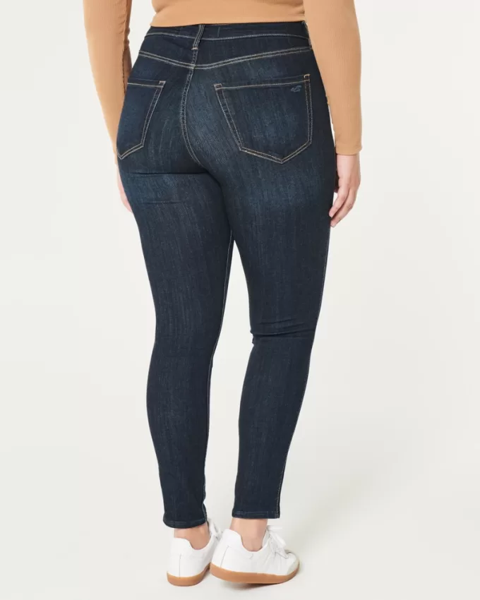 Curvy High-Rise Dark Wash Jean Leggings,Curvy High-Rise Dark Wash Jean Leggings