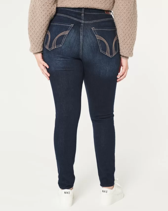 Curvy High-Rise Dark Wash Super Skinny Jeans,Curvy High-Rise Dark Wash Super Skinny Jeans