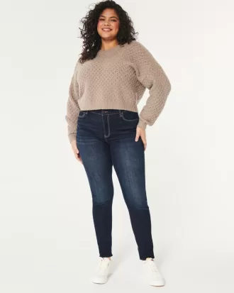 Curvy High-Rise Dark Wash Super Skinny Jeans,Curvy High-Rise Dark Wash Super Skinny Jeans