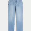 Curvy High-Rise Light Wash Straight Jeans,Curvy High-Rise Light Wash Straight Jeans