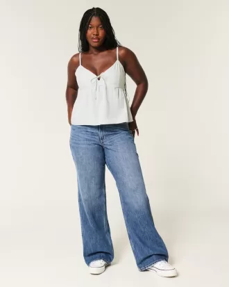 Curvy High-Rise Medium Wash Baggy Jeans,Curvy High-Rise Medium Wash Baggy Jeans