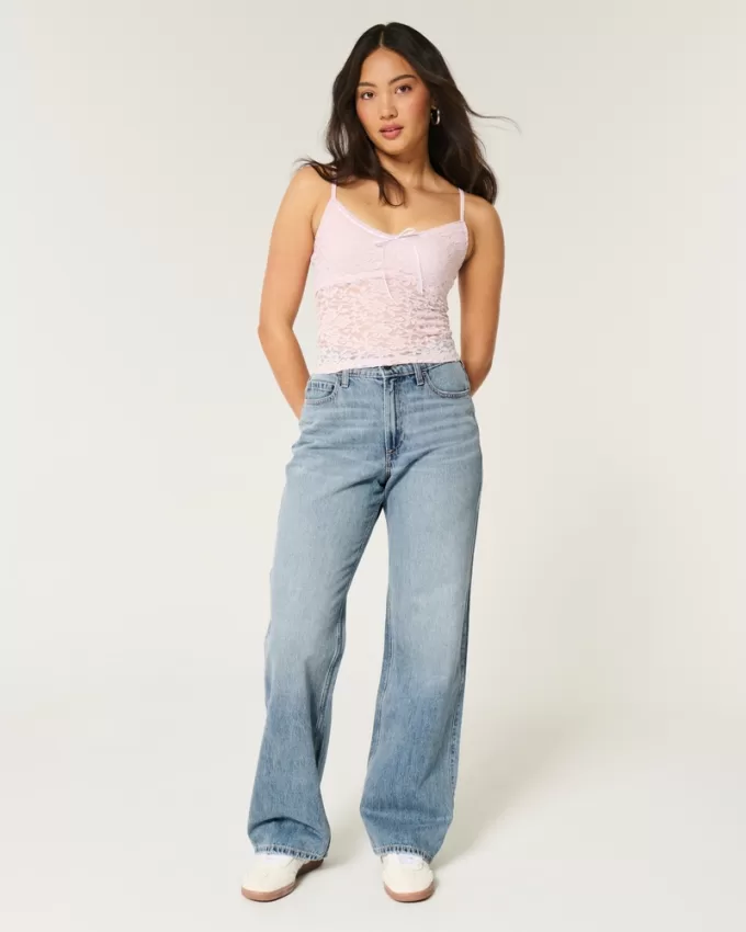 Curvy High-Rise Medium Wash Baggy Jeans,Curvy High-Rise Medium Wash Baggy Jeans
