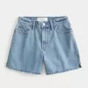 Curvy High-Rise Medium Wash Relaxed Denim Shorts 5″,Curvy High-Rise Medium Wash Relaxed Denim Shorts 5″