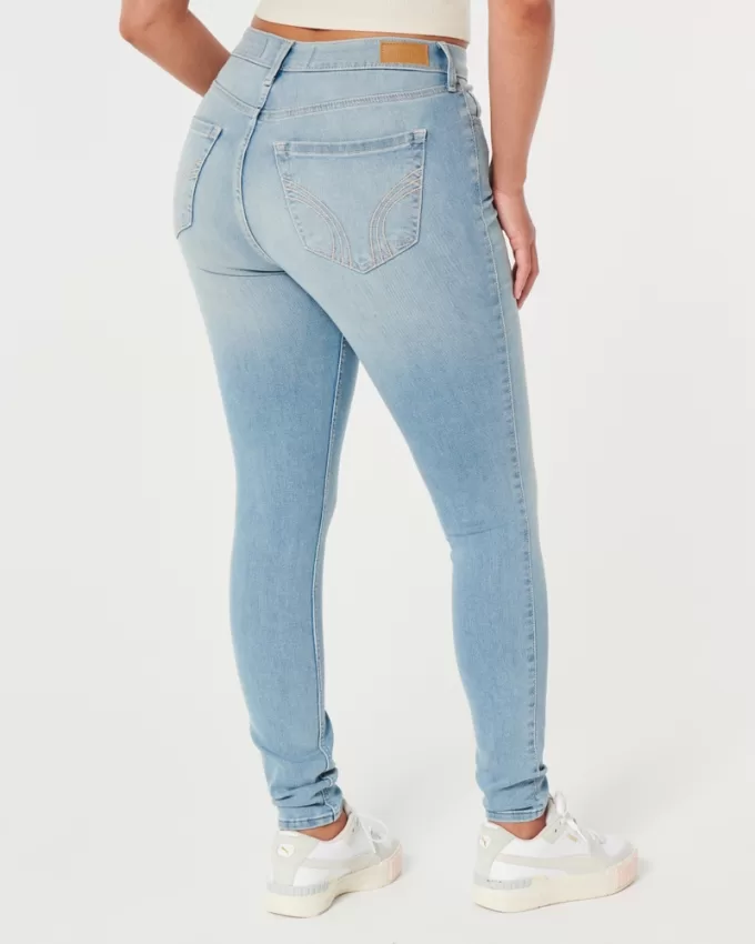 Curvy High-Rise Medium Wash Super Skinny Jeans,Curvy High-Rise Medium Wash Super Skinny Jeans