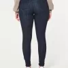 Curvy High-Rise Ripped Dark Wash Jean Leggings,Curvy High-Rise Ripped Dark Wash Jean Leggings