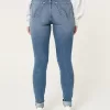 Curvy High-Rise Ripped Medium Wash Super Skinny Jeans,Curvy High-Rise Ripped Medium Wash Super Skinny Jeans