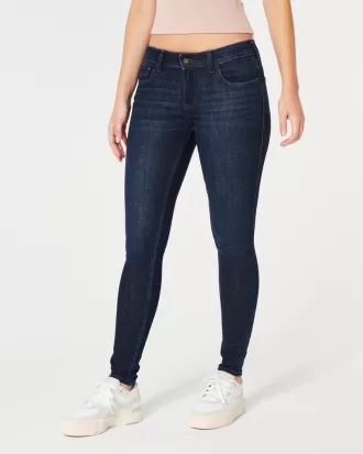 Curvy Low-Rise Dark Wash Super Skinny Jeans,Curvy Low-Rise Dark Wash Super Skinny Jeans
