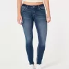 Curvy Low-Rise Dark Wash Super Skinny Jeans,Curvy Low-Rise Dark Wash Super Skinny Jeans