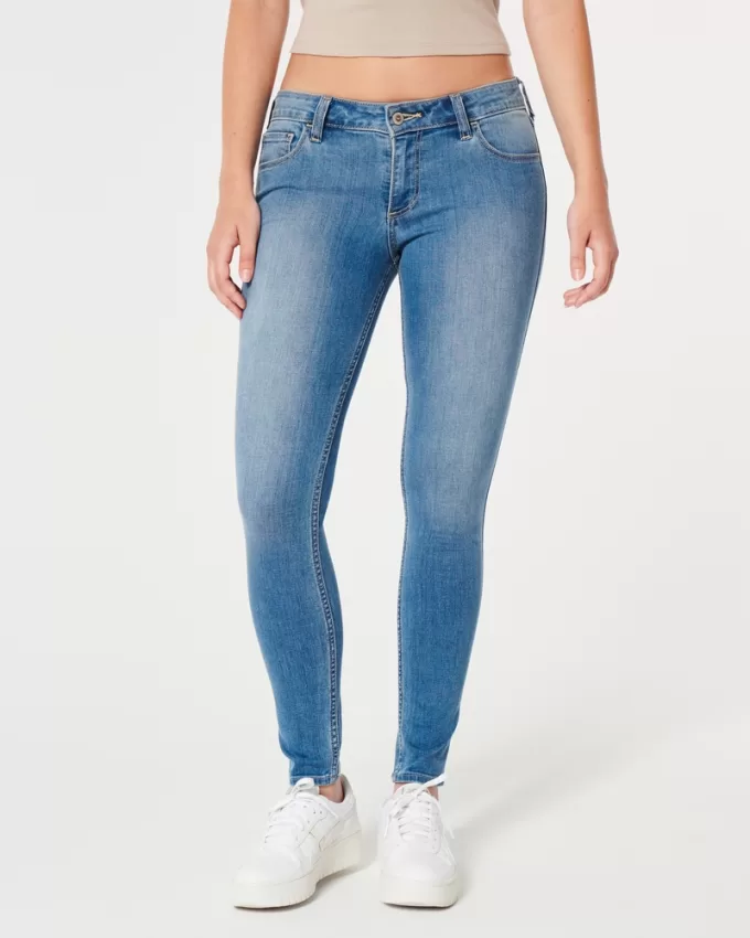 Curvy Low-Rise Medium Wash Super Skinny Jeans,Curvy Low-Rise Medium Wash Super Skinny Jeans
