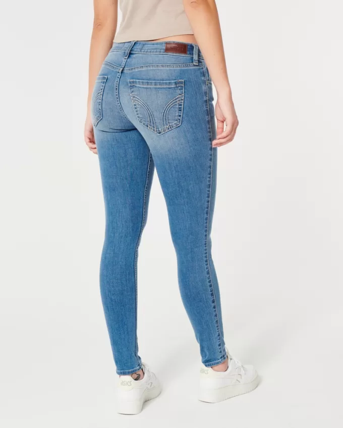 Curvy Low-Rise Medium Wash Super Skinny Jeans,Curvy Low-Rise Medium Wash Super Skinny Jeans