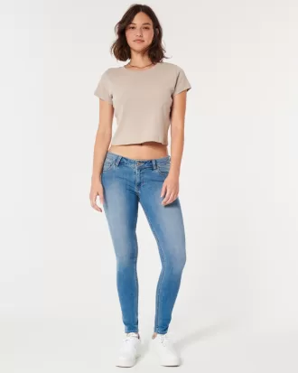 Curvy Low-Rise Medium Wash Super Skinny Jeans,Curvy Low-Rise Medium Wash Super Skinny Jeans