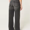 Curvy Low-Rise Washed Black Baggy Jeans,Curvy Low-Rise Washed Black Baggy Jeans