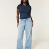 Curvy Mid-Rise Light Wash Baggy Jeans,Curvy Mid-Rise Light Wash Baggy Jeans