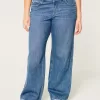 Curvy Mid-Rise Medium Wash Baggy Jeans,Curvy Mid-Rise Medium Wash Baggy Jeans