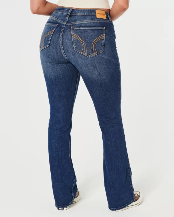 Curvy Mid-Rise Medium Wash Boot Jeans,Curvy Mid-Rise Medium Wash Boot Jeans