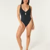 Curvy Ribbed One-Piece Swimsuit,Curvy Ribbed One-Piece Swimsuit