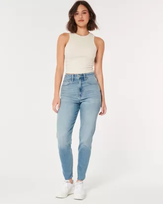 Curvy Ultra High-Rise Medium Wash Mom Jeans,Curvy Ultra High-Rise Medium Wash Mom Jeans