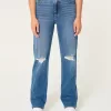 Curvy Ultra High-Rise Ripped Medium Wash Dad Jeans,Curvy Ultra High-Rise Ripped Medium Wash Dad Jeans
