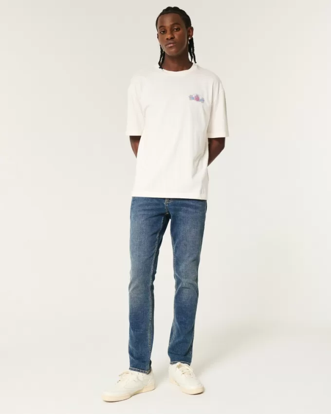 Dark Medium Wash Skinny Jeans,Dark Medium Wash Skinny Jeans