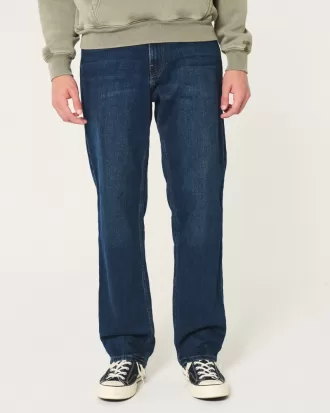Dark Wash Loose Jeans,Dark Wash Loose Jeans