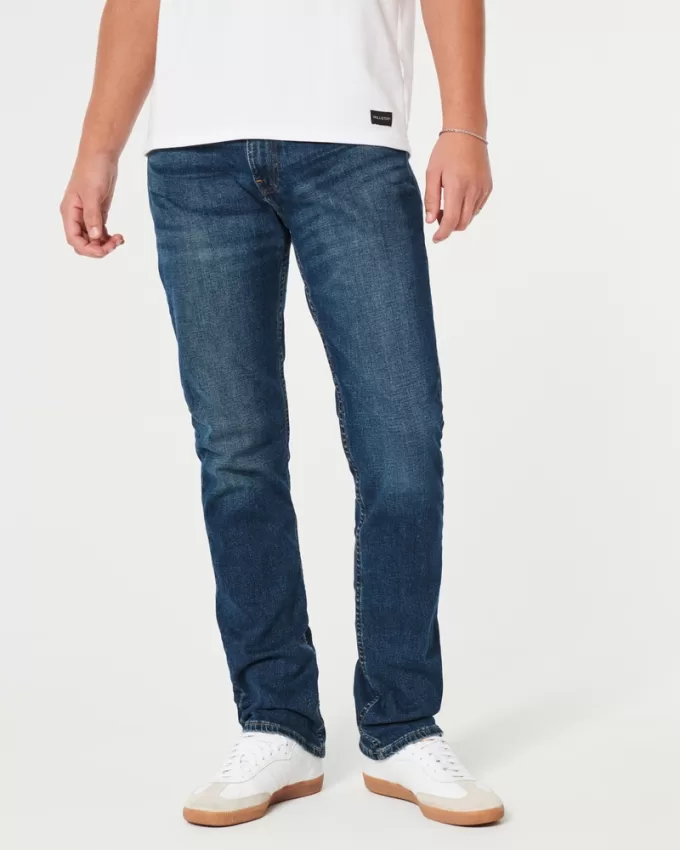 Dark Wash Slim Straight Jeans,Dark Wash Slim Straight Jeans