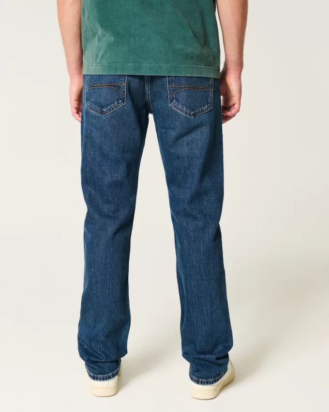 Dark Wash Slim Straight Jeans,Dark Wash Slim Straight Jeans