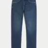 Dark Wash Slim Straight Jeans,Dark Wash Slim Straight Jeans