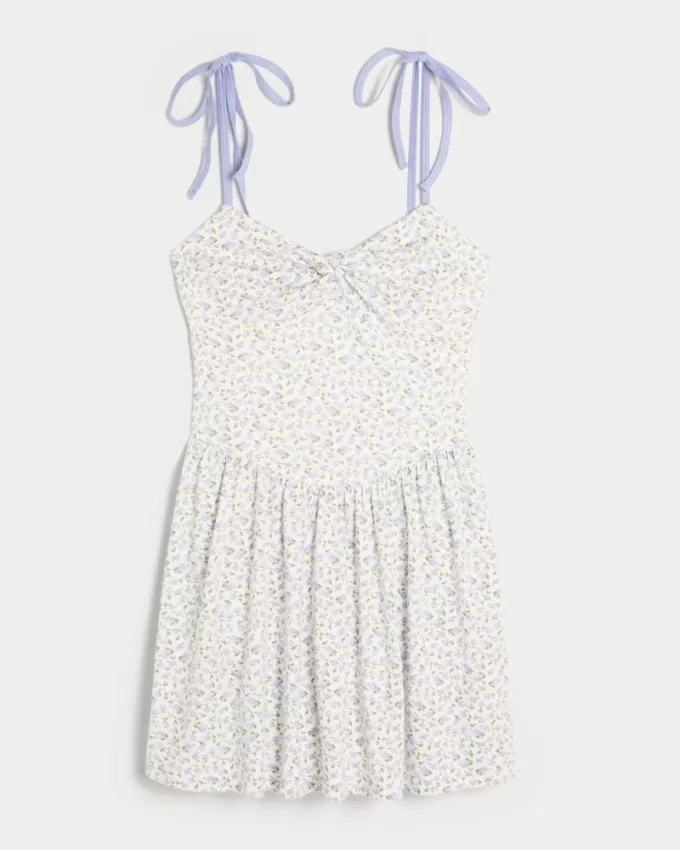 Drop-Waist Knit Mini Dress,Drop-Waist Knit Mini Dress