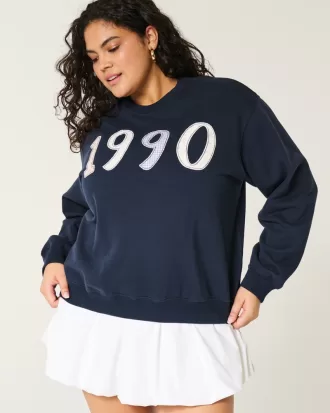 Easy 1990 Graphic Crew Sweatshirt,Easy 1990 Graphic Crew Sweatshirt
