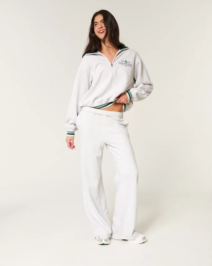 Easy Boston LA Cycling Club Graphic Half-Zip Sweatshirt,Easy Boston LA Cycling Club Graphic Half-Zip Sweatshirt