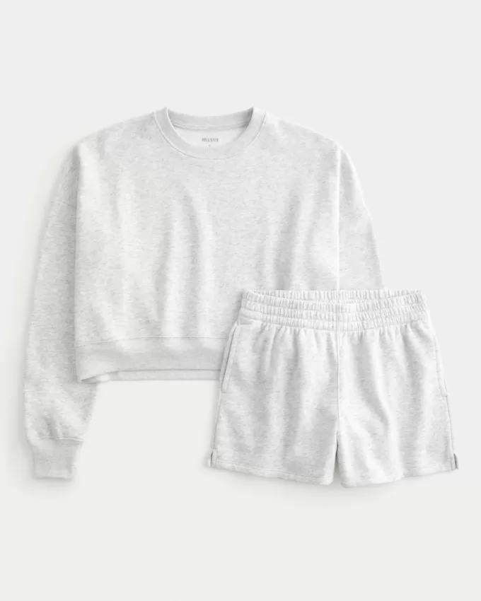 Easy Crew Sweatshirt & Fleece Shorts Bundle,Easy Crew Sweatshirt & Fleece Shorts Bundle