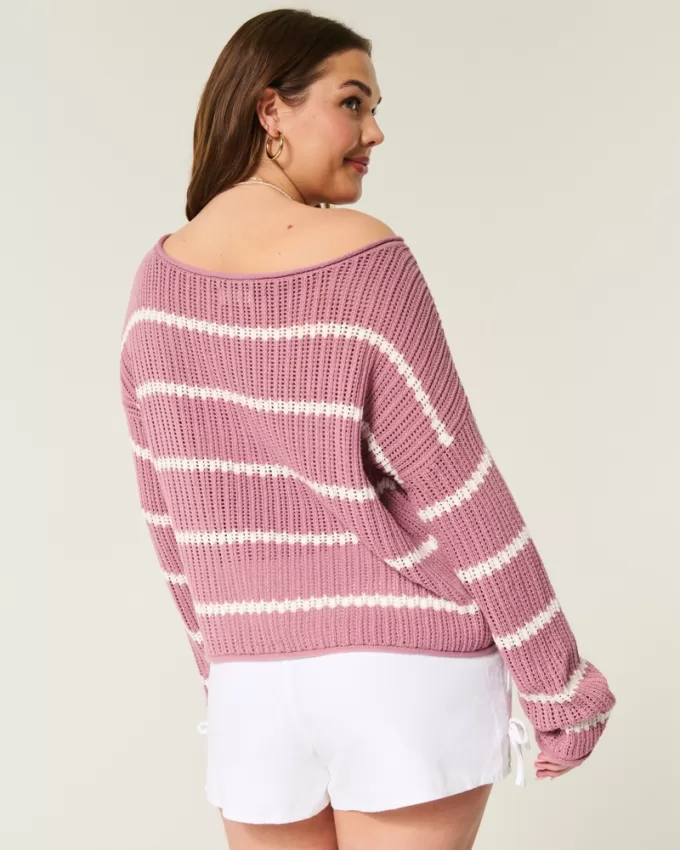Easy Crochet-Style Sweater,Easy Crochet-Style Sweater