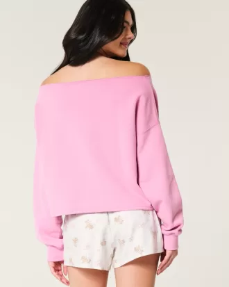 Easy Double Off-the-Shoulder Sweatshirt,Easy Double Off-the-Shoulder Sweatshirt