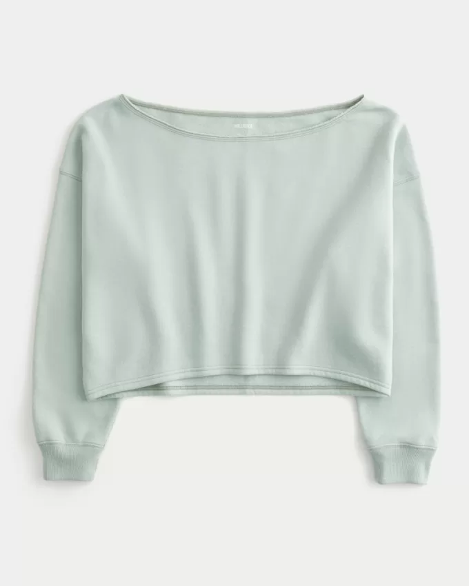 Easy Double Off-the-Shoulder Sweatshirt,Easy Double Off-the-Shoulder Sweatshirt