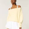 Easy Double Off-the-Shoulder Sweatshirt,Easy Double Off-the-Shoulder Sweatshirt