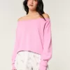Easy Double Off-the-Shoulder Sweatshirt,Easy Double Off-the-Shoulder Sweatshirt