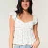 Easy Flutter Sleeve Babydoll Top,Easy Flutter Sleeve Babydoll Top