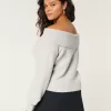 Easy Foldover Off-the-Shoulder Sweater,Easy Foldover Off-the-Shoulder Sweater