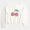 Easy Heart Graphic Off-the-Shoulder Sweater,Easy Heart Graphic Off-the-Shoulder Sweater