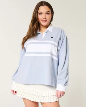 Easy Heart Graphic Rugby Polo,Easy Heart Graphic Rugby Polo