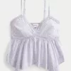 Easy Lace Trim Babydoll Top,Easy Lace Trim Babydoll Top