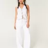 Easy Linen-Blend Tie-Front Vest,Easy Linen-Blend Tie-Front Vest