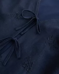 Easy Linen-Blend Tie-Front Vest,Easy Linen-Blend Tie-Front Vest