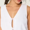 Easy Linen-Blend Tie-Front Vest,Easy Linen-Blend Tie-Front Vest